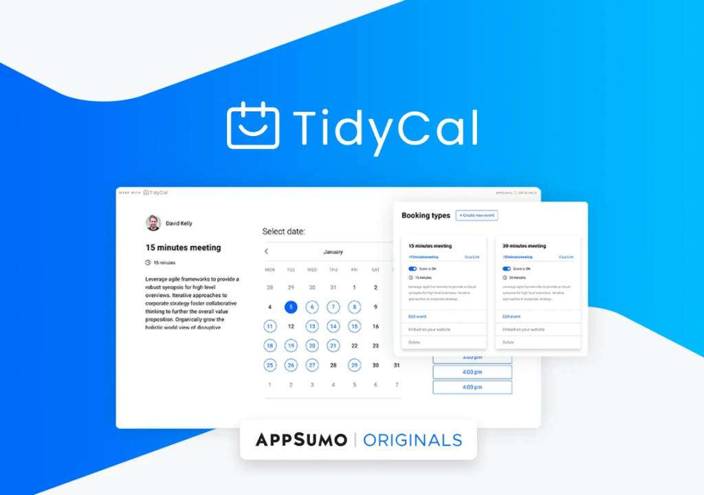 TidyCal programa para agendar citas