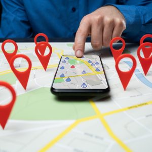 Mapa de Google Maps con negocios locales en Madrid optimizados para mejorar su visibilidad.