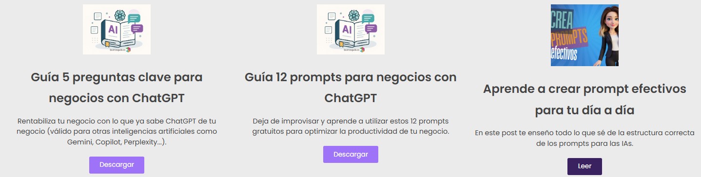Descubre mis guías enfocadas en negocios que quieran aprender a usar ChatGPT