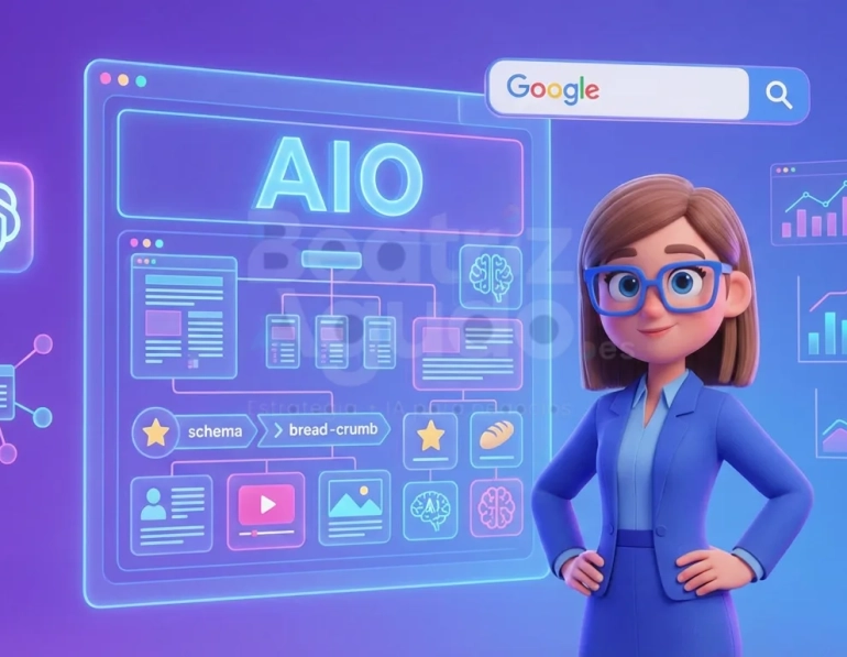 AIO diseño web 2026 guía completa consultora Beatriz Agudo arquitectura web optimizada para IA