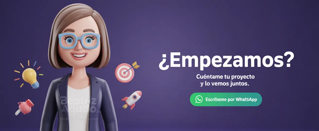 consultoría de marketing digital con IA con Beatriz Agudo, contacto por WhatsApp
